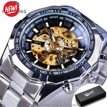 Automatic Mechanical Luxury Forsining Waterproof Self-Wind No Battery Watch - Top G Watches