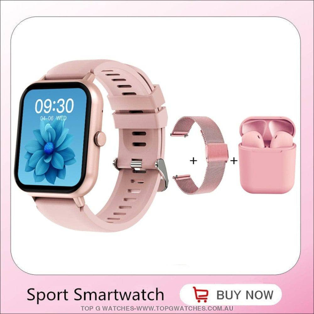 Beautiful Fashion Sports Ivanony Smart 1.83 LED Display Bluetooth Answer Call Voice A.I Assistant Fitness Smart Watch - Top G Watches