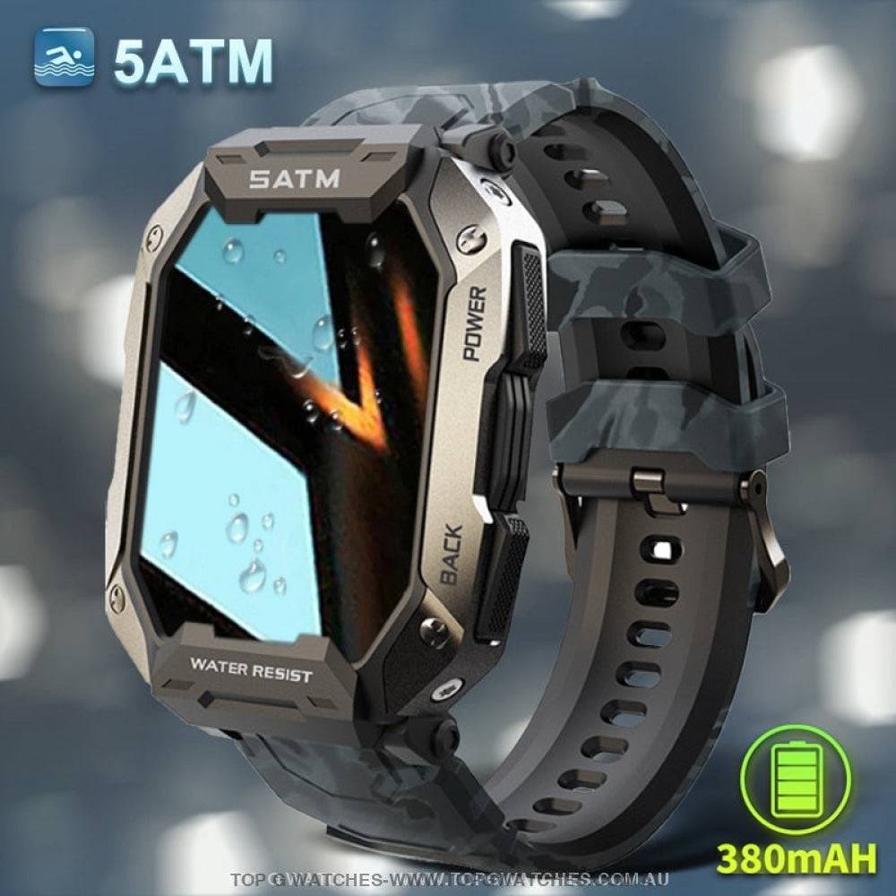 Full Touch Digital Sports Health Blood Pressure Oxygen Fitness Waterproof Smart Watch - Top G Watches