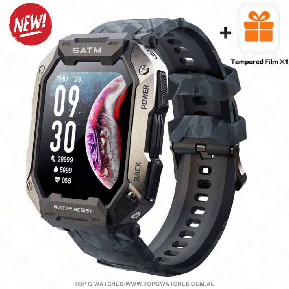 Full Touch Digital Sports Health Blood Pressure Oxygen Fitness Waterproof Smart Watch - Top G Watches