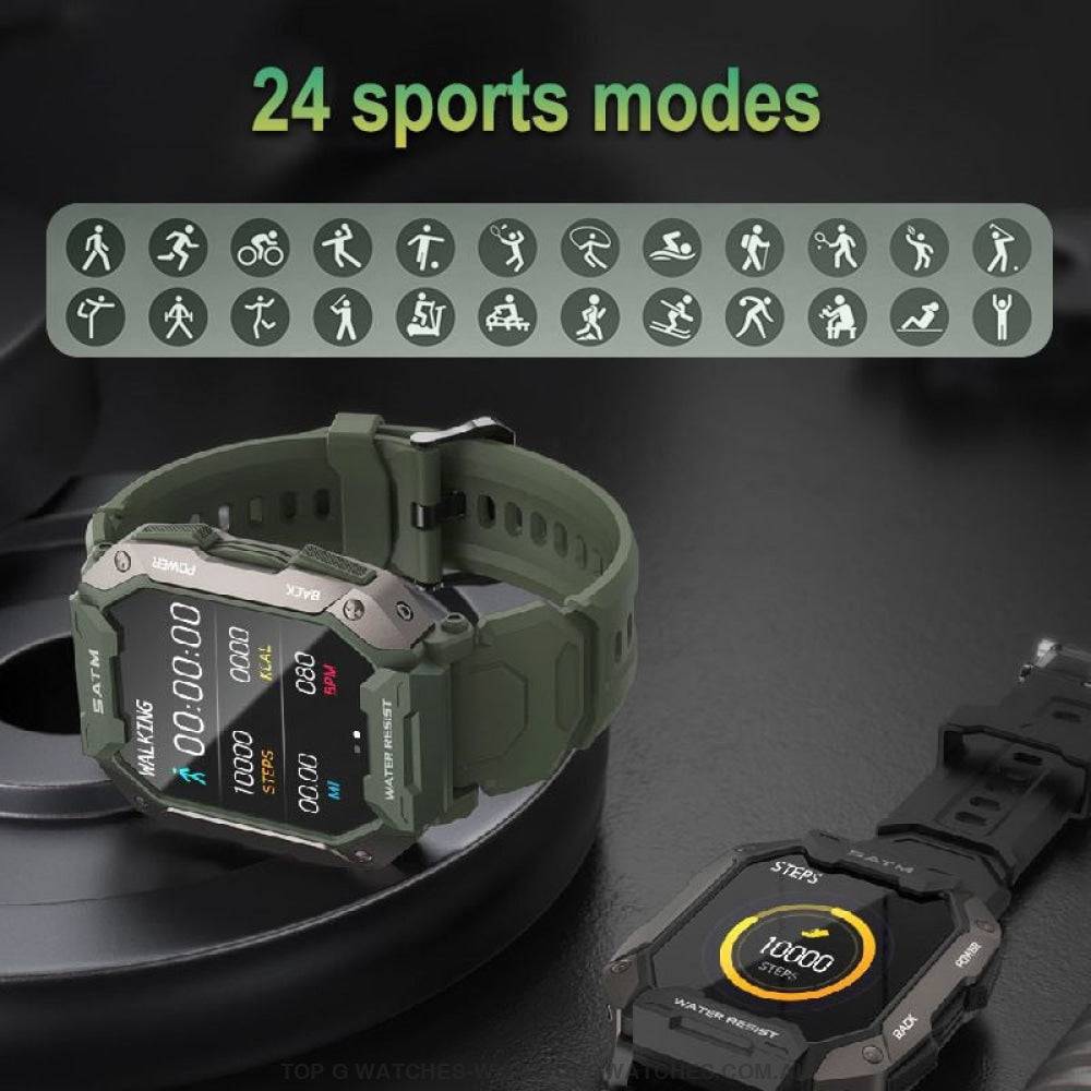 Full Touch Digital Sports Health Blood Pressure Oxygen Fitness Waterproof Smart Watch - Top G Watches