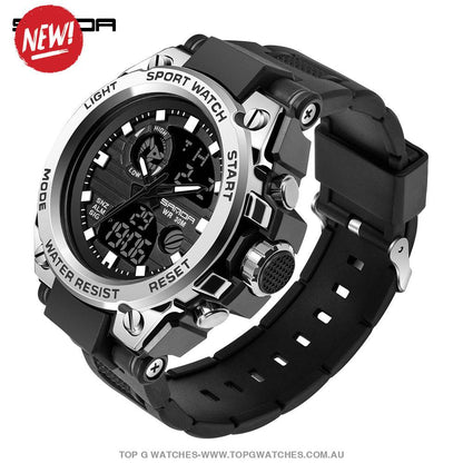 G-Style Shock SANDA Sports Military Dual Shockproof Waterproof Digital Wristwatch - Top G Watches