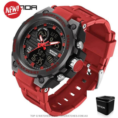 G-Style Shock SANDA Sports Military Dual Shockproof Waterproof Digital Wristwatch - Top G Watches