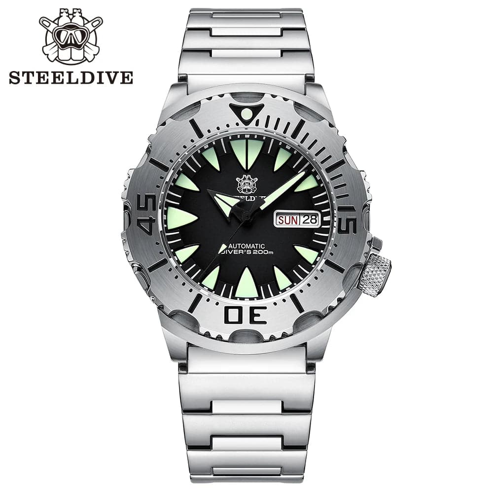 Divers 200M SteelDive Day Date Sapphire Glass Japan NH36 Automatic - SD1984 - Top G Watches