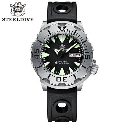 Divers 200M SteelDive Day Date Sapphire Glass Japan NH36 Automatic - SD1984 - Top G Watches