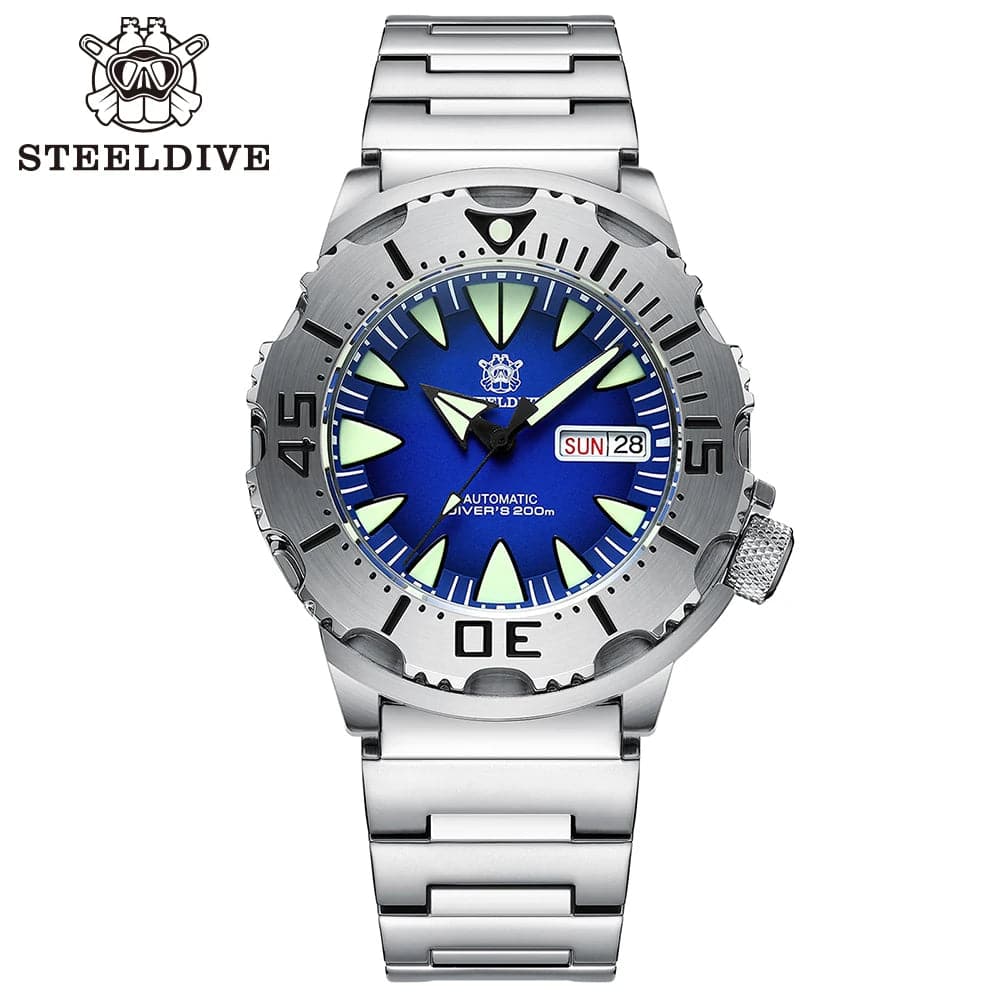 Divers 200M SteelDive Day Date Sapphire Glass Japan NH36 Automatic - SD1984 - Top G Watches