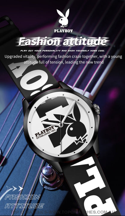 2023 New PLAYBOY Fashion Casual Quartz Waterproof Sports Watch - Top G Watches