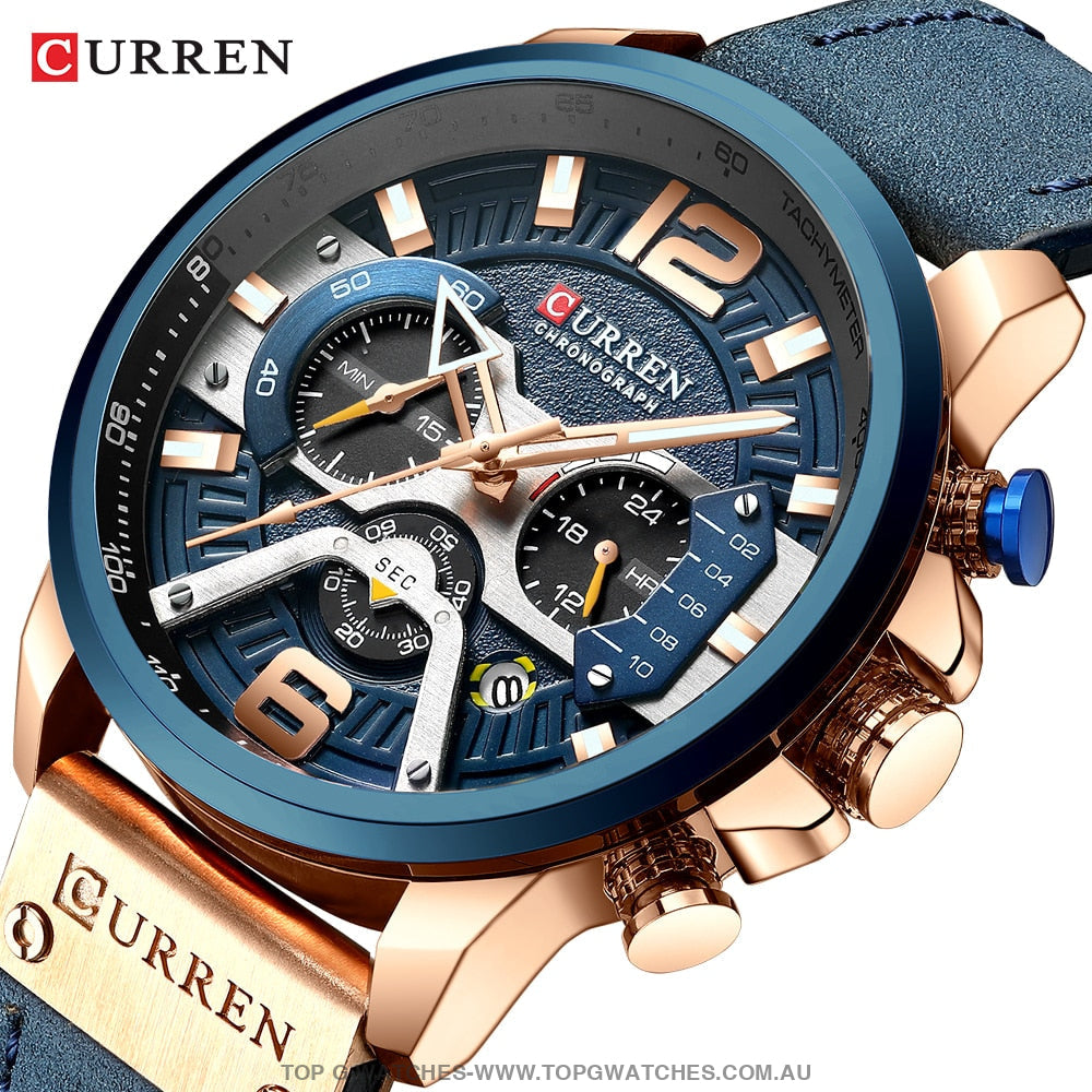 New Casual Sport Business Men's Luxury Military Leather Fashion Wristwatch - Top G Watches