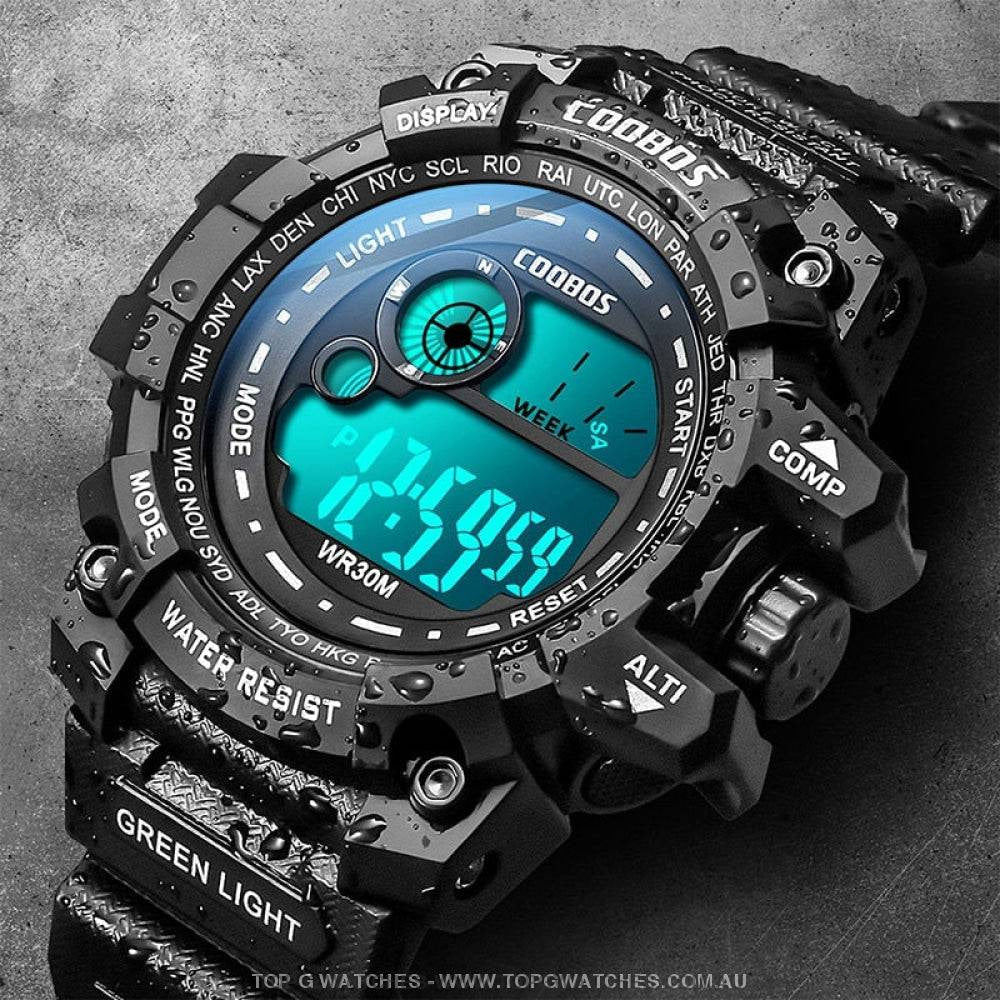 Custom Sports Luminated Military LED Waterproof Digital Watch - Top G Watches