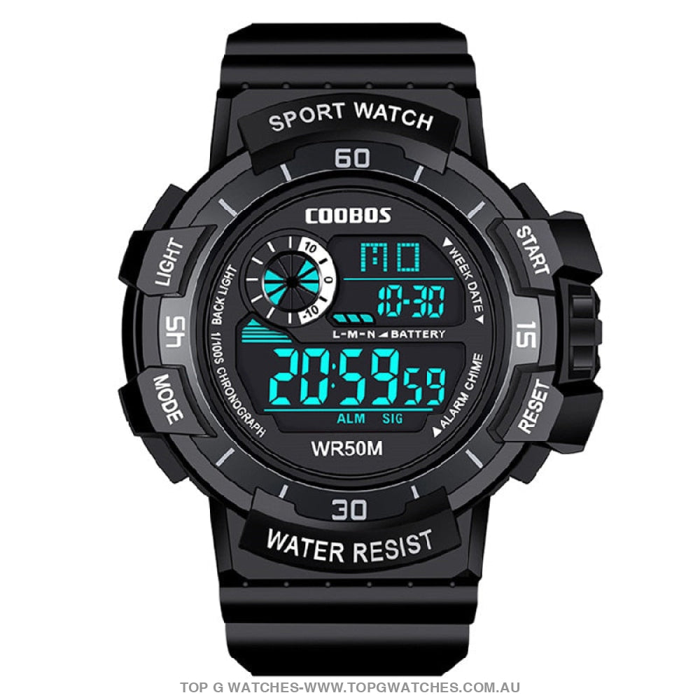 Custom Sports Luminated Military LED Waterproof Digital Watch - Top G Watches