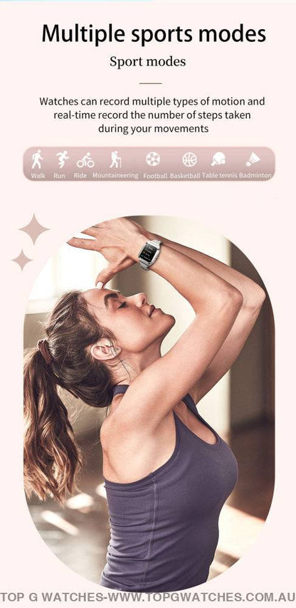 Elegant Diamond Gold Lige Smart Sport Fitness Bluetooth Fashion Pro V1 Smartwatch - Top G Watches