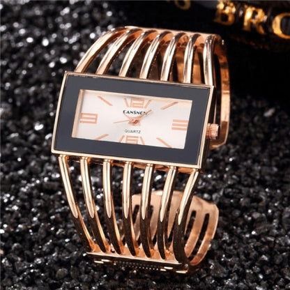 Luxury Rose Gold Bangle Bracelet Fashion Dress Quartz Ladie's Wrist Watch - Top G Watches