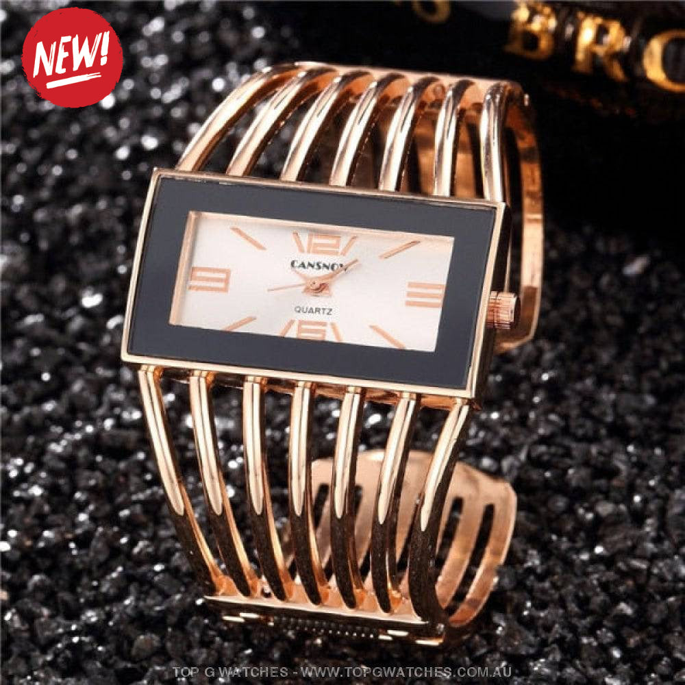 Elegant Fashion Dress Quartz-Crystal Ladies' Bracelet Bangle Wristwatch - Top G Watches