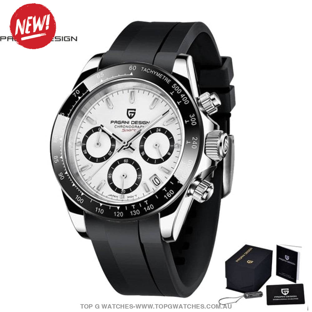 Elite Automatic Mechanical Pagani-Design Sapphire Glass Japan Chronograph 100m Waterproof Wristwatch - Top G Watches