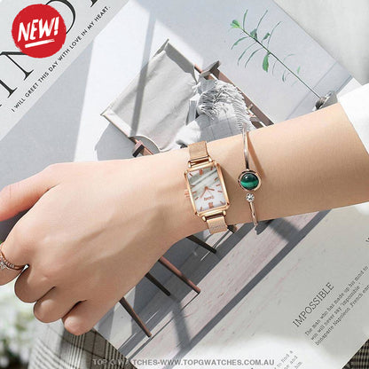 Elite Gaiety Fashion Ladie's Quartz Watch & Bracelet Combo - Top G Watches