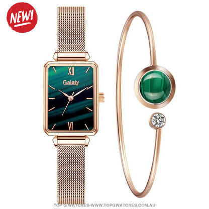 Elite Gaiety Fashion Ladie's Quartz Watch & Bracelet Combo - Top G Watches