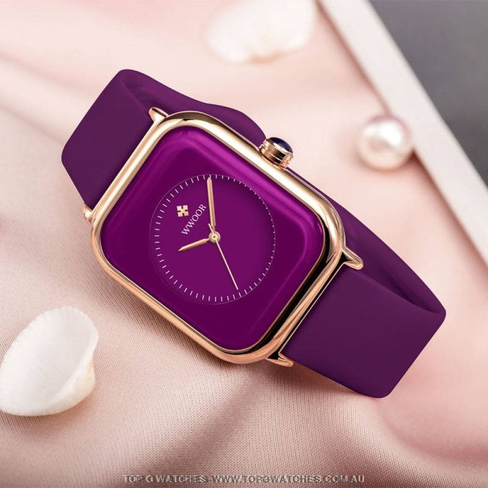 Fashion Luxury Wwoor Brand Women's Fashion Square Quartz Wristwatch - Top G Watches