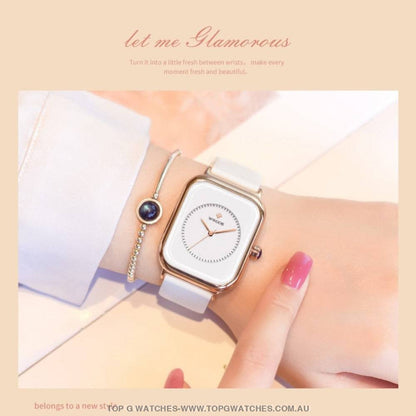 Fashion Luxury Wwoor Brand Women's Fashion Square Quartz Wristwatch - Top G Watches