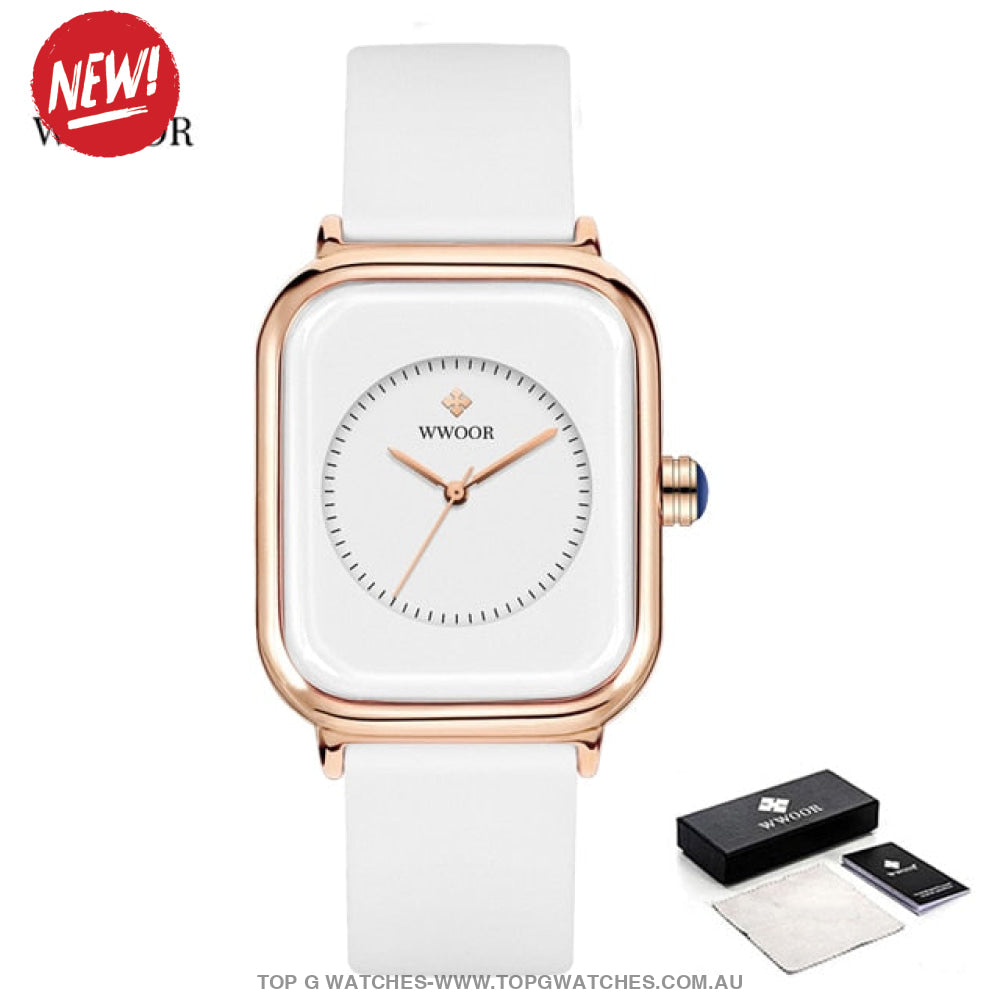 Fashion Luxury Brand Women's Fashion Square Purple Quartz Wristwatch - Top G Watches