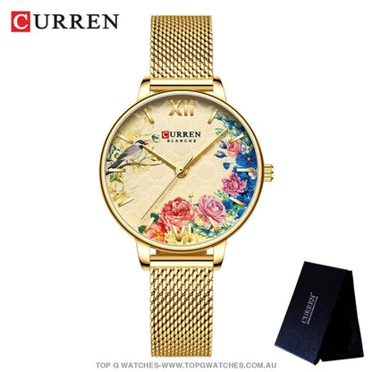 New Luxury Rose Gold Waterproof Mesh Bracelet Flower Ladie's Wristwatch - Top G Watches