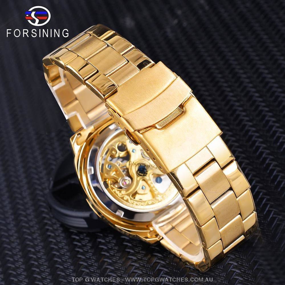 Millionaire Gold Forsining Automatic Mechanical Self-Wind Luxury Watch - Top G Watches