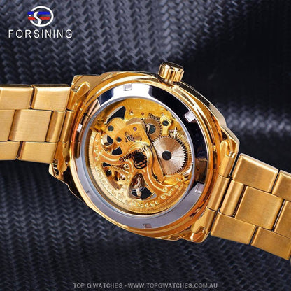 Millionaire Gold Forsining Automatic Mechanical Self-Wind Luxury Watch - Top G Watches