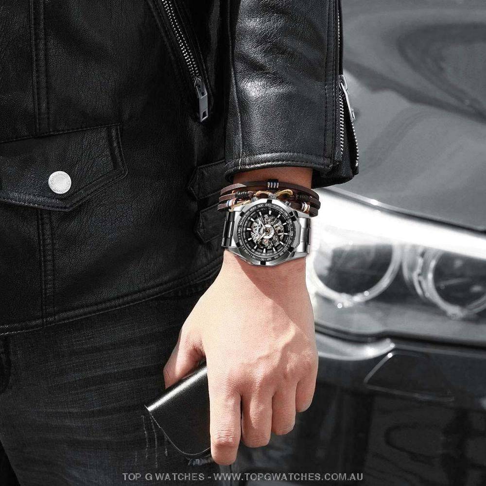 Automatic Mechanical Luxury Forsining Waterproof Self-Wind No Battery Watch - Top G Watches