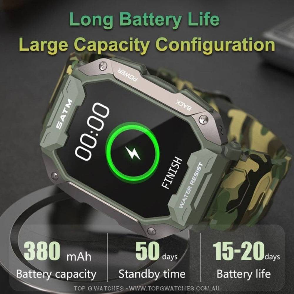 Full Touch Digital Sports Health Blood Pressure Oxygen Fitness Waterproof Smart Watch - Top G Watches