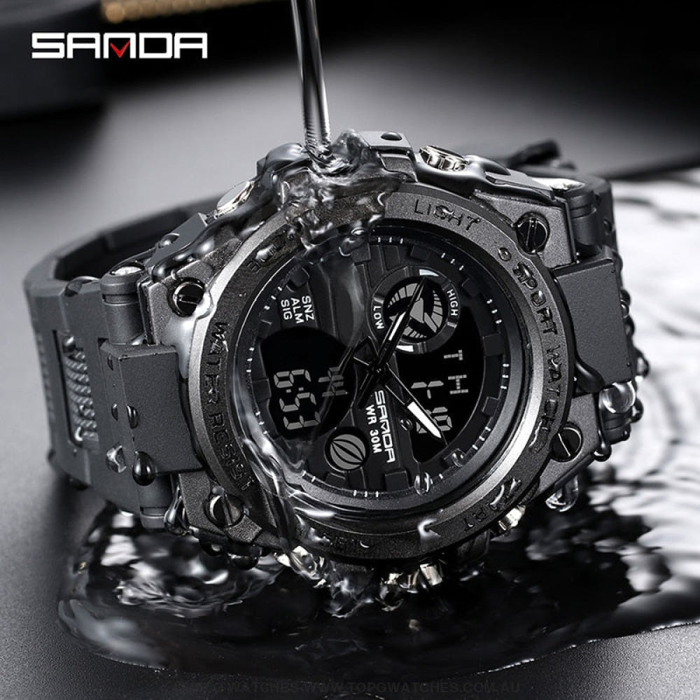 G-Style Shock Sanda Sports Military Dual Shockproof Waterproof Digital Wristwatch Mens Watches