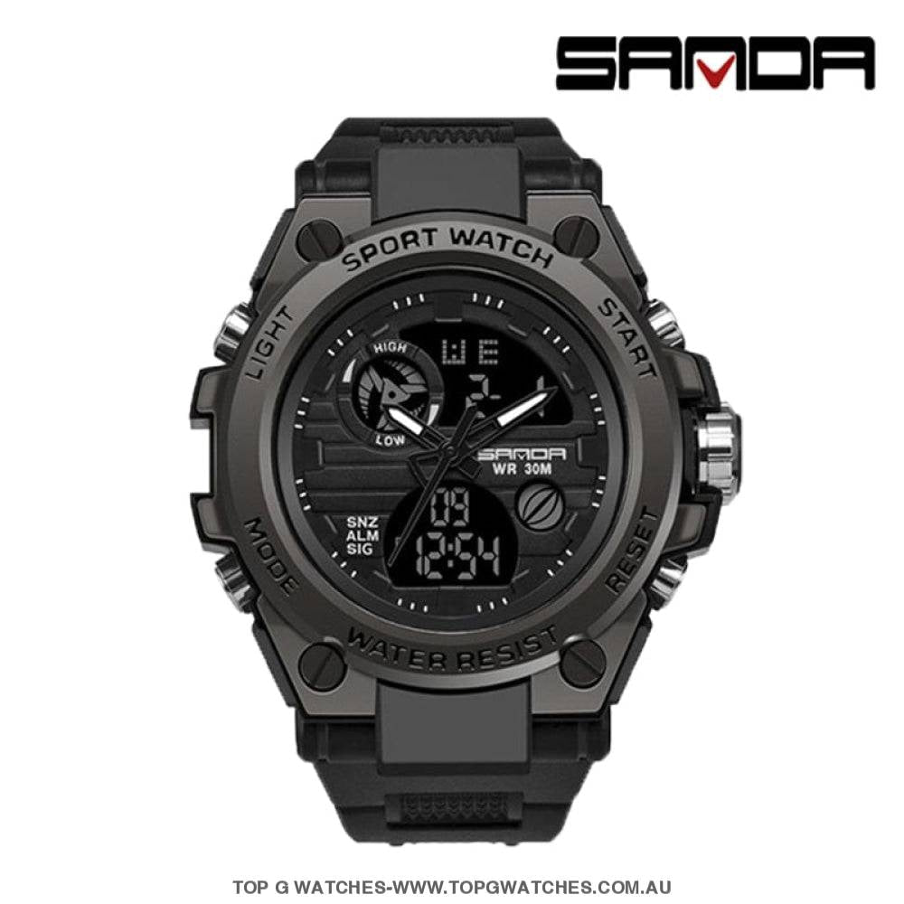 G-Style Shock SANDA Sports Military Dual Shockproof Waterproof Digital Wristwatch - Top G Watches