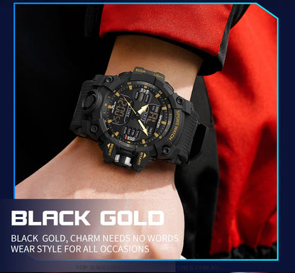 Sanda G-Style Sports Shock Dual Display Waterproof Digital Quartz Wristwatch Mens Watches