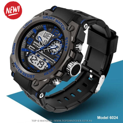 G-Sports Military Concept Sanda 5ATM Waterproof Sport Military Dual Digital Quartz Watch - Top G Watches