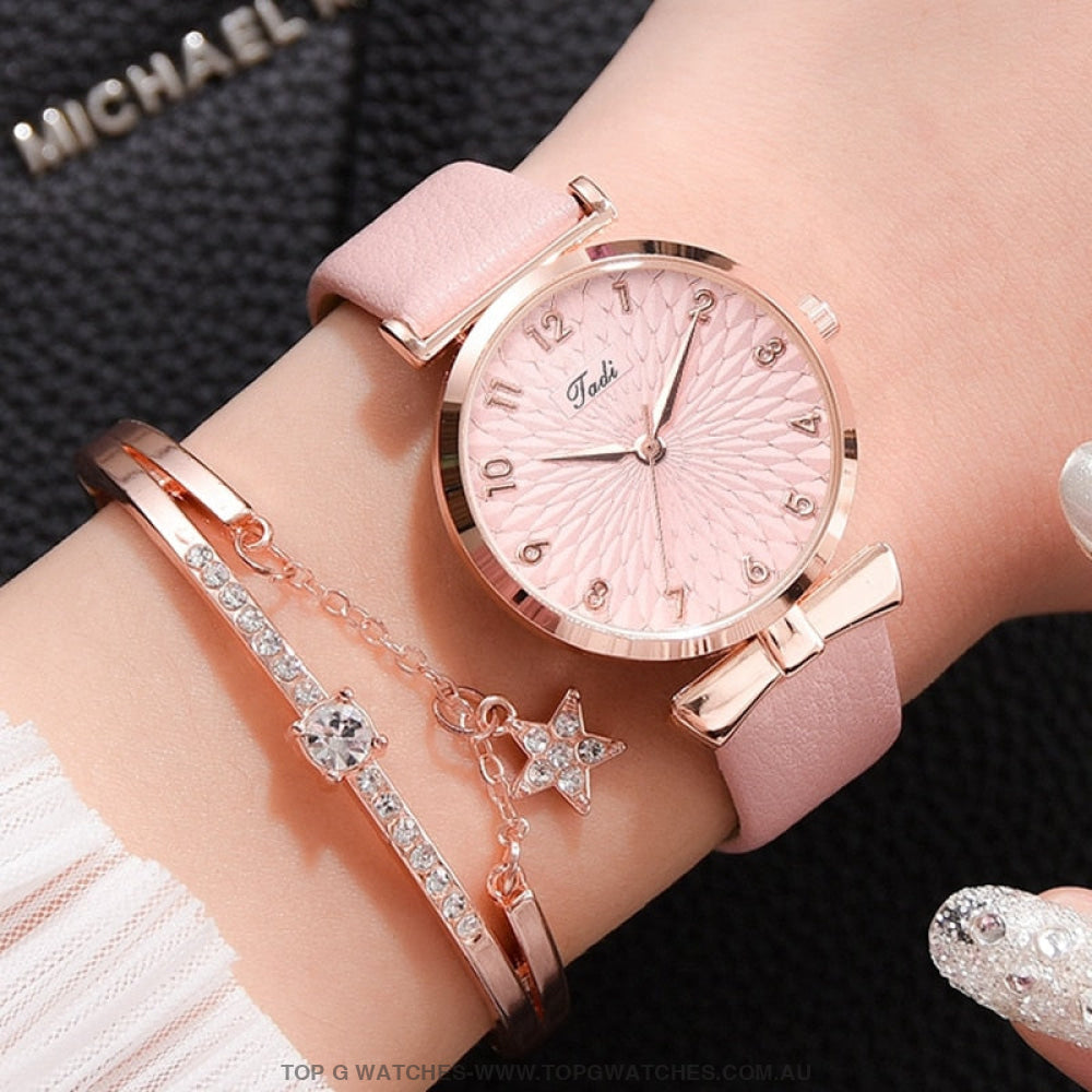 RoseGold Luxury Quartz Ladie's Sports Dress Wristwatch & Bracelet - Top G Watches