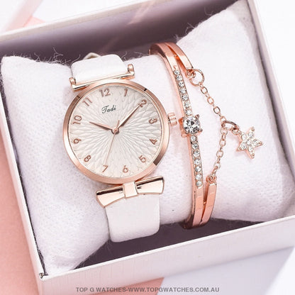 RoseGold Luxury Quartz Ladie's Sports Dress Wristwatch & Bracelet - Top G Watches