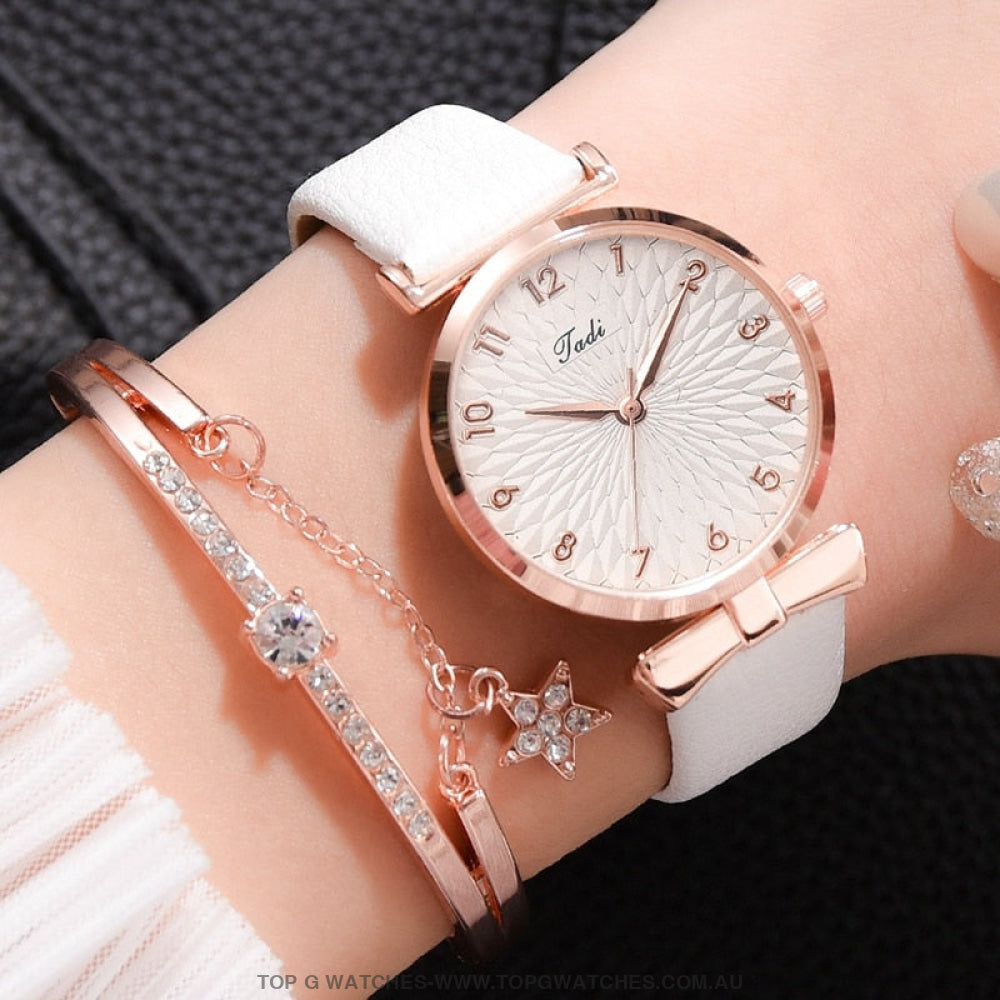 RoseGold Luxury Quartz Ladie's Sports Dress Wristwatch & Bracelet - Top G Watches