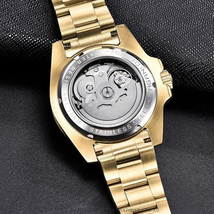 Gold Pagani Design Sapphire Crystal 100M Automatic Mechanical Pd-1661 Wrist Watch Mens Watches