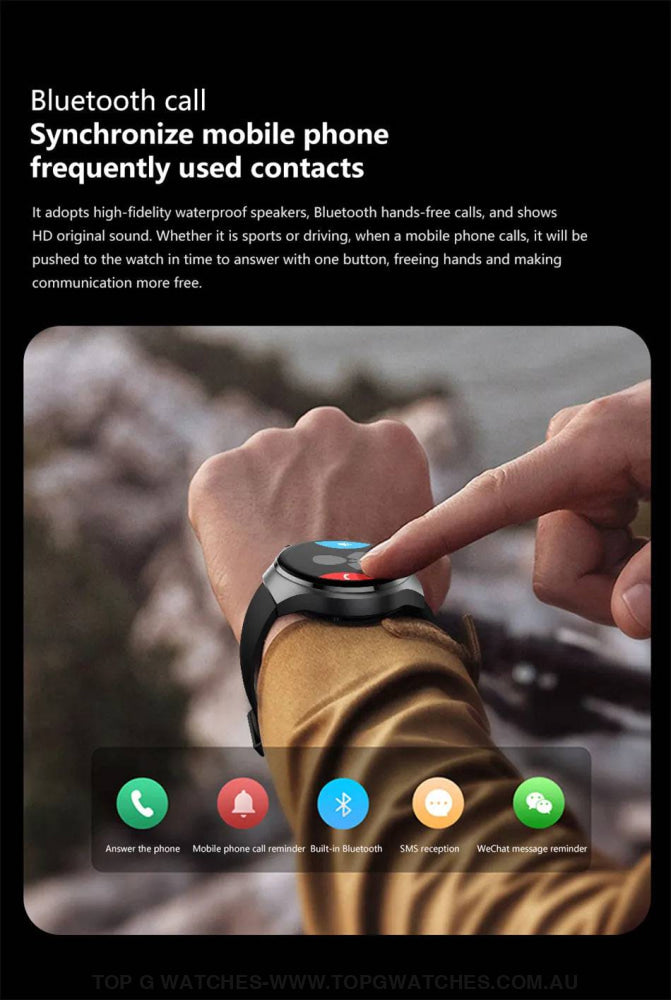 Pro GT4 Health GPS Sports Fitness Tracker Digital Companion - NFC Cardless Glucose Blood Sugar Analysis Bluetooth AMOLED Smartwatch - Top G Watches