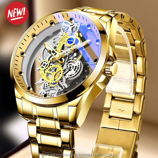 Hollow Gear Skeletal Poedagar Luxury Automatic Mechanical Watch - Top G Watches