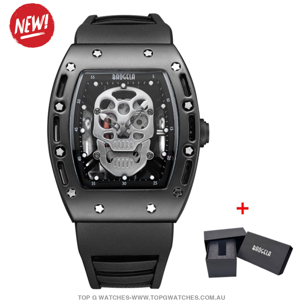 Infamous Baogela Pirate Skull Style Men's Luminous Quartz Skeleton Wristwatch - Top G Watches