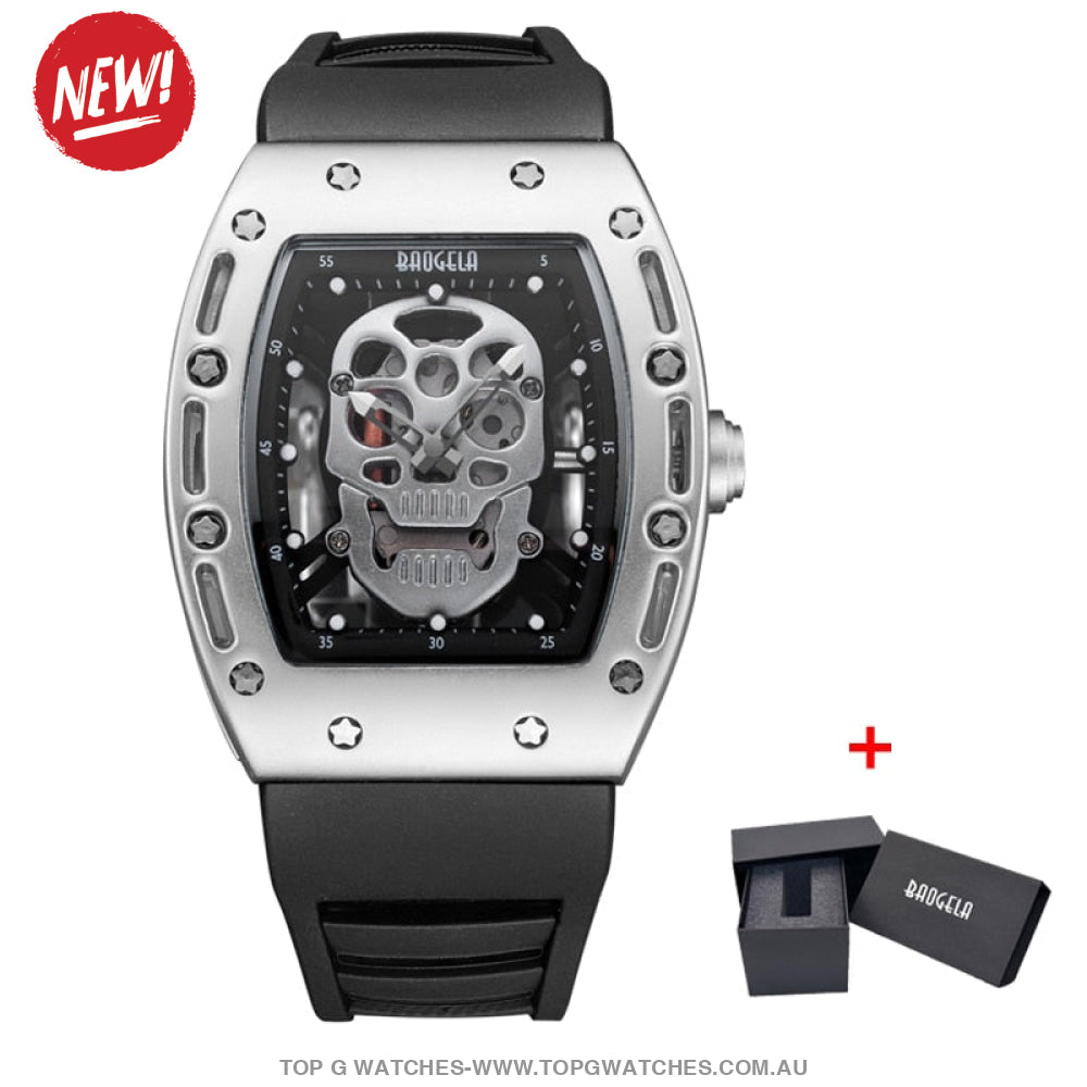 Infamous Baogela Pirate Skull Style Men's Luminous Quartz Skeleton Wristwatch - Top G Watches