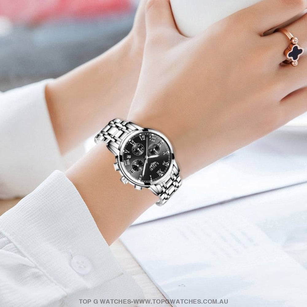 Top Luxury Lige Fashion Chronograph Quartz Ladies' Wristwatch - Top G Watches