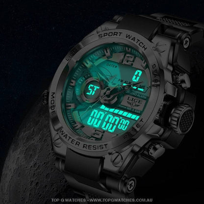 Sports Lige Digital Men's Military Watch 50m Waterproof LED Quartz Watch - Top G Watches