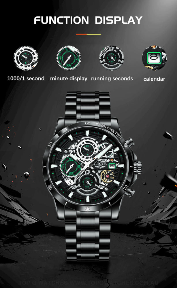 2022 Luxury Business Hollow Sports Waterproof Quartz Men's Military Wristwatch - Top G Watches