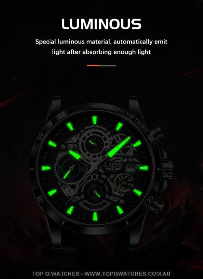 Luxury Lige Business Hollow Sports Waterproof Quartz Men's Military Wristwatch - Top G Watches