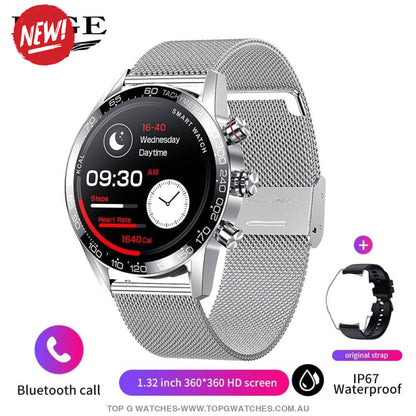 Luxury Lige FULL LED-HD Screen Smart Bluetooth Calling Business Watch - Top G Watches