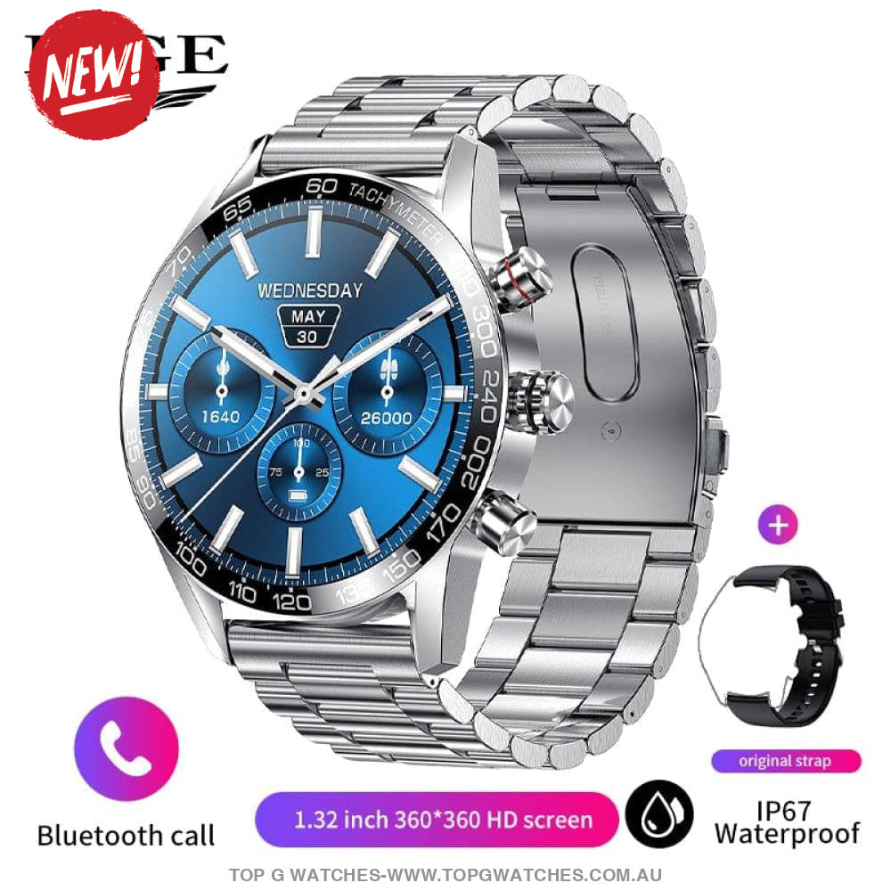 Luxury Lige FULL LED-HD Screen Smart Bluetooth Calling Business Watch - Top G Watches