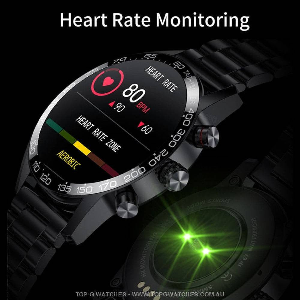 Luxury Lige FULL LED-HD Screen Smart Bluetooth Calling Business Watch - Top G Watches