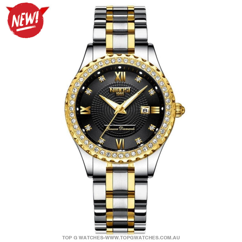 Luxury Nibosi' Ladies Classic Bracelet Stainless-Steel 3ATM Wristwatch - Top G Watches