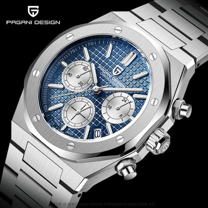 Luxury PAGANI-Design Sapphire Japan VK63 Chronograph 200m Business Sports Watch - Top G Watches