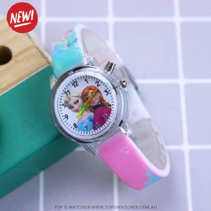 Marvel Spider-Man Disney's Princess Elsa Cartoon light-Up Children's Watch - Top G Watches